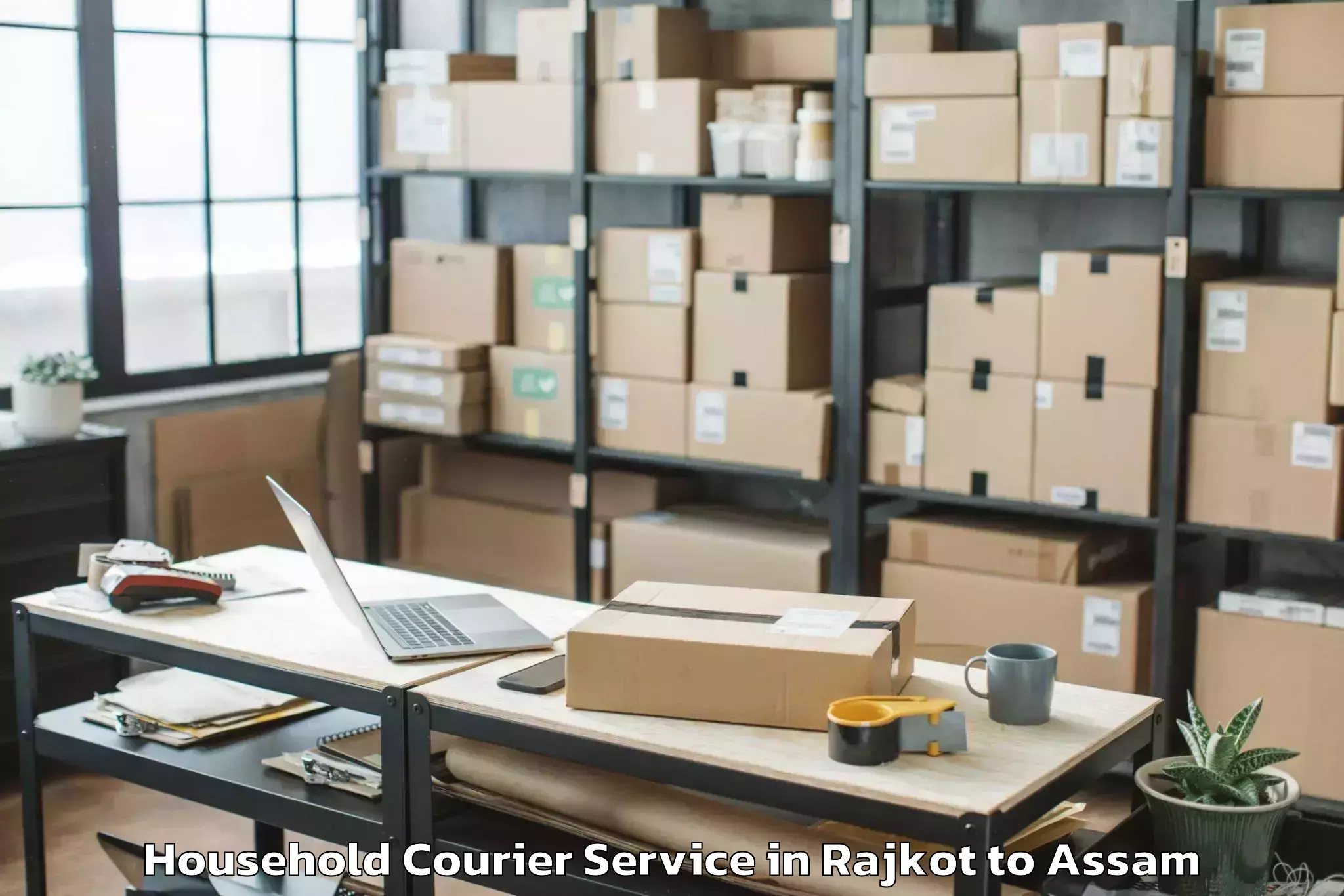 Affordable Rajkot to Dubi Household Courier